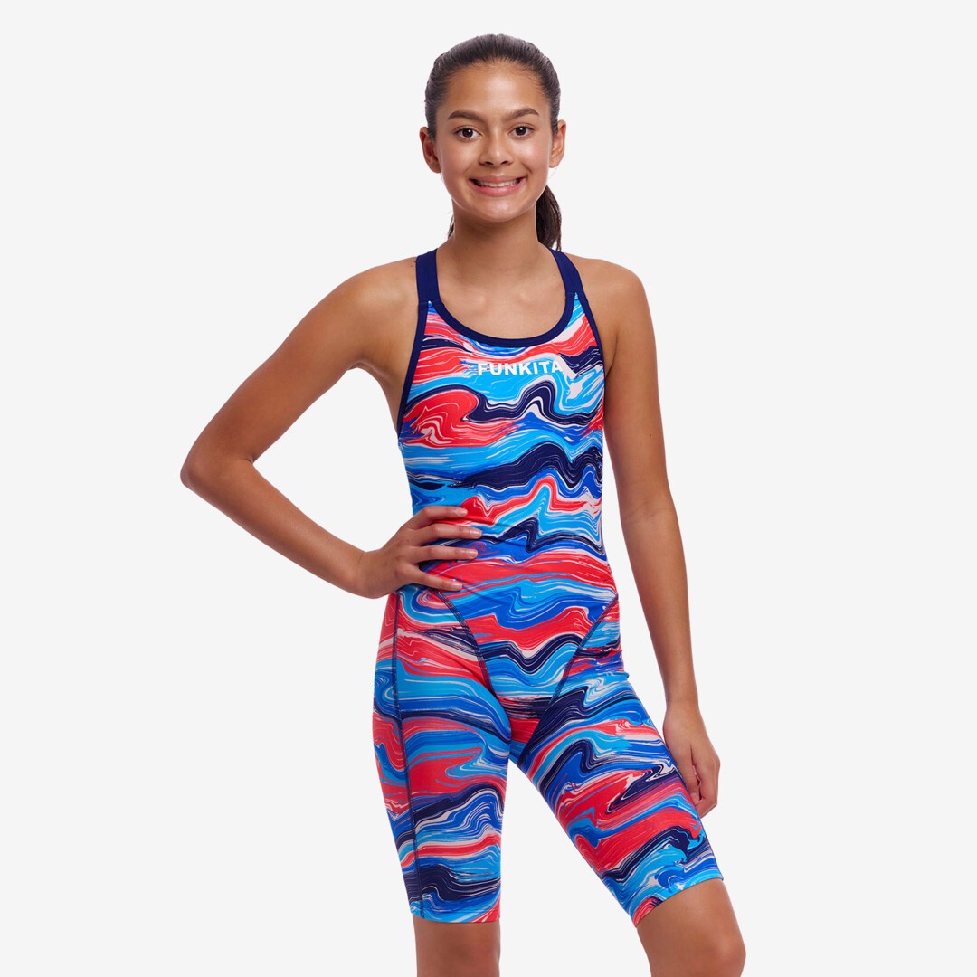 Costum înot fete Funkita Fast Legs - Wave Craze