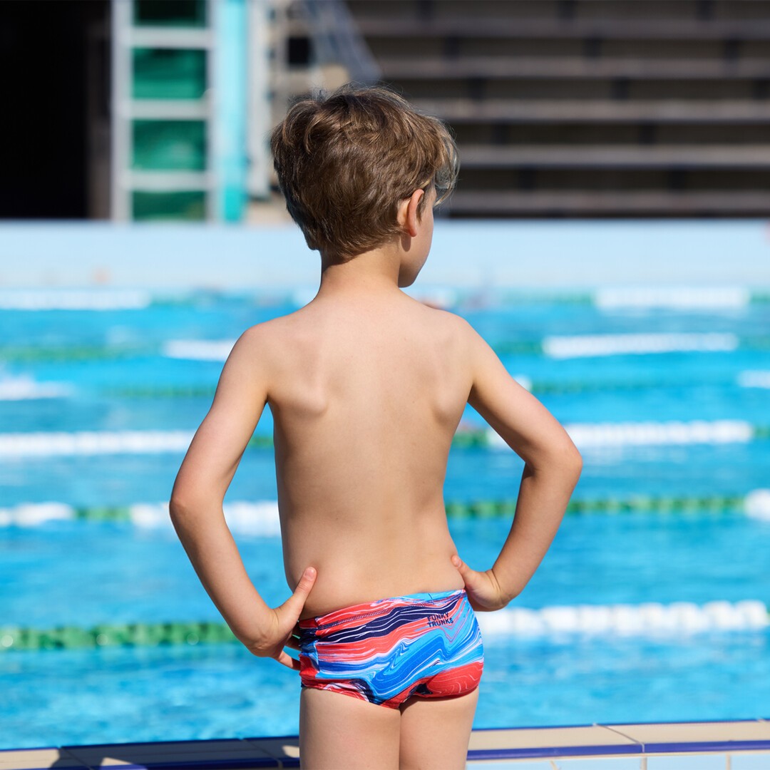 Slip copii Toddler Printed Funky Trunks - Wave Craze
