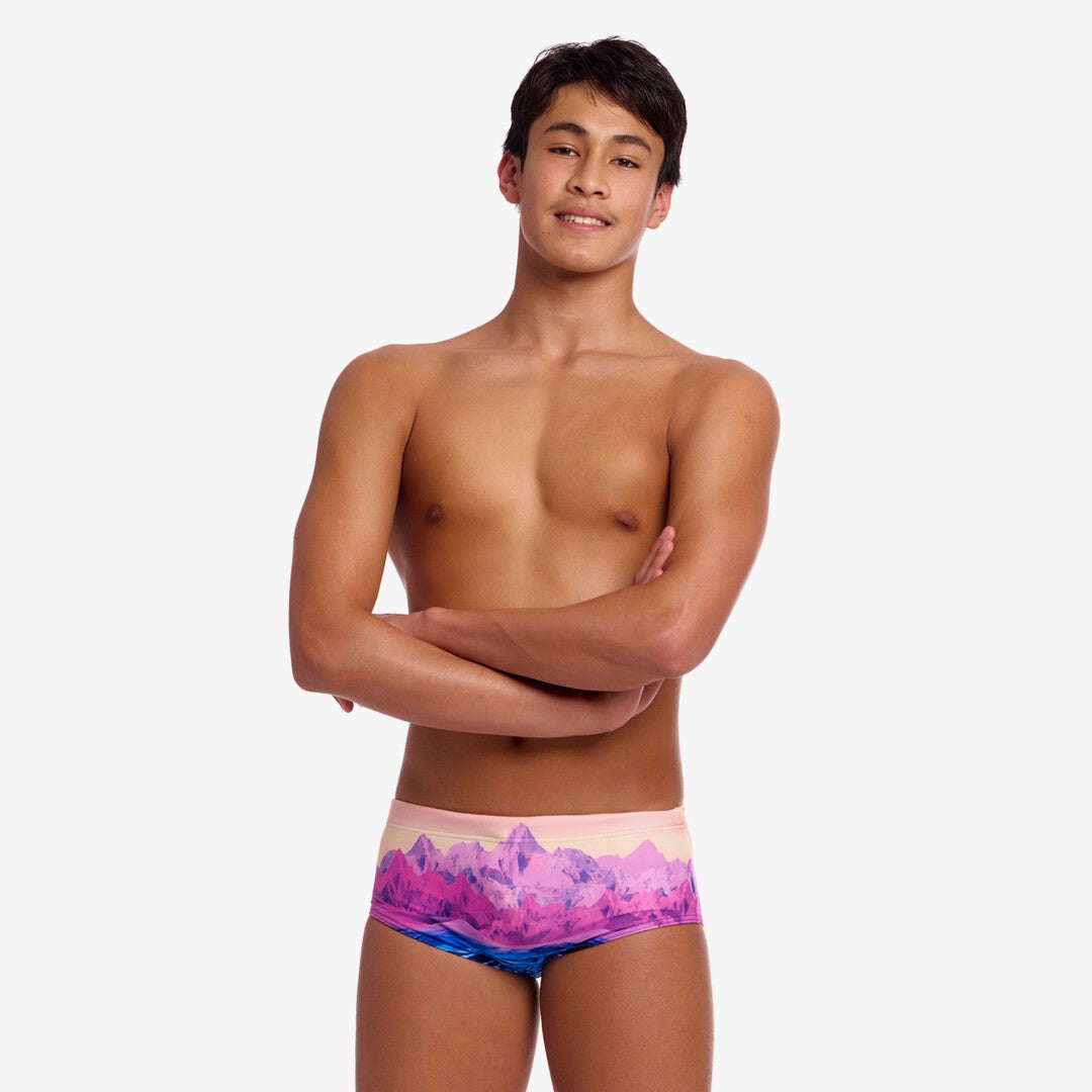 Slip băieți Funky Trunks Sidewinder - Pink Peaks