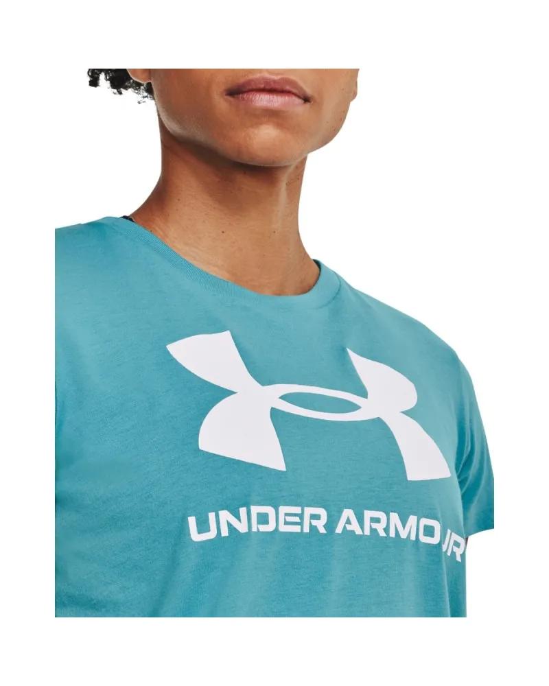 Tricou Femei SPORTSTYLE LOGO SS Under Armour (turcoaz)