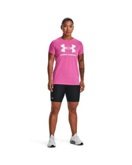 Tricou Femei SPORTSTYLE LOGO SS Under Armour (roz)