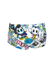Slip bărbați Arena Manga Low Waist Short (white-multi)