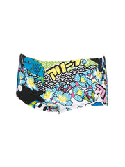 Slip bărbați Arena Manga Low Waist Short (white-multi)
