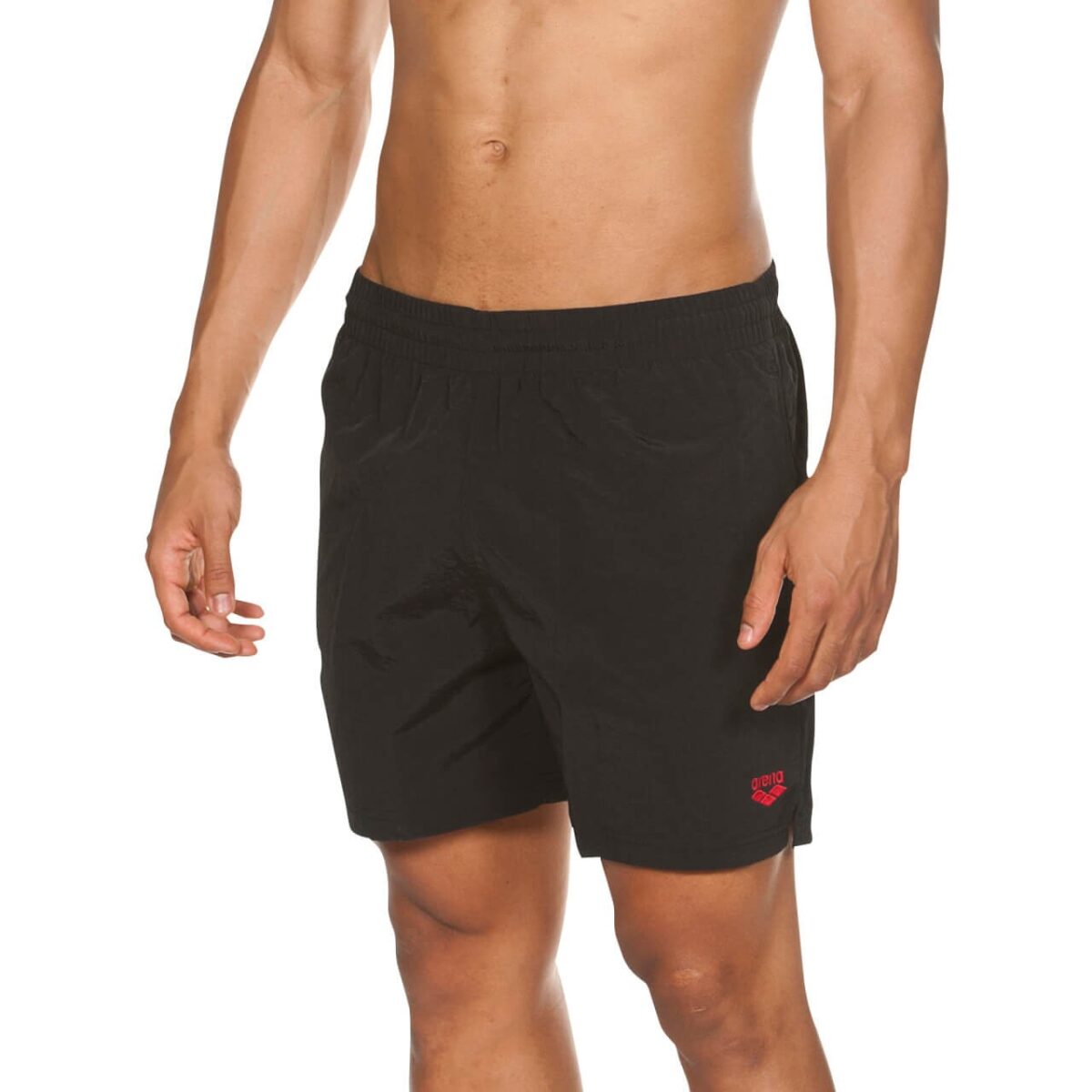 Short de baie pentru bărbați Arena Fundamentals Side Vent Boxer (black-red)