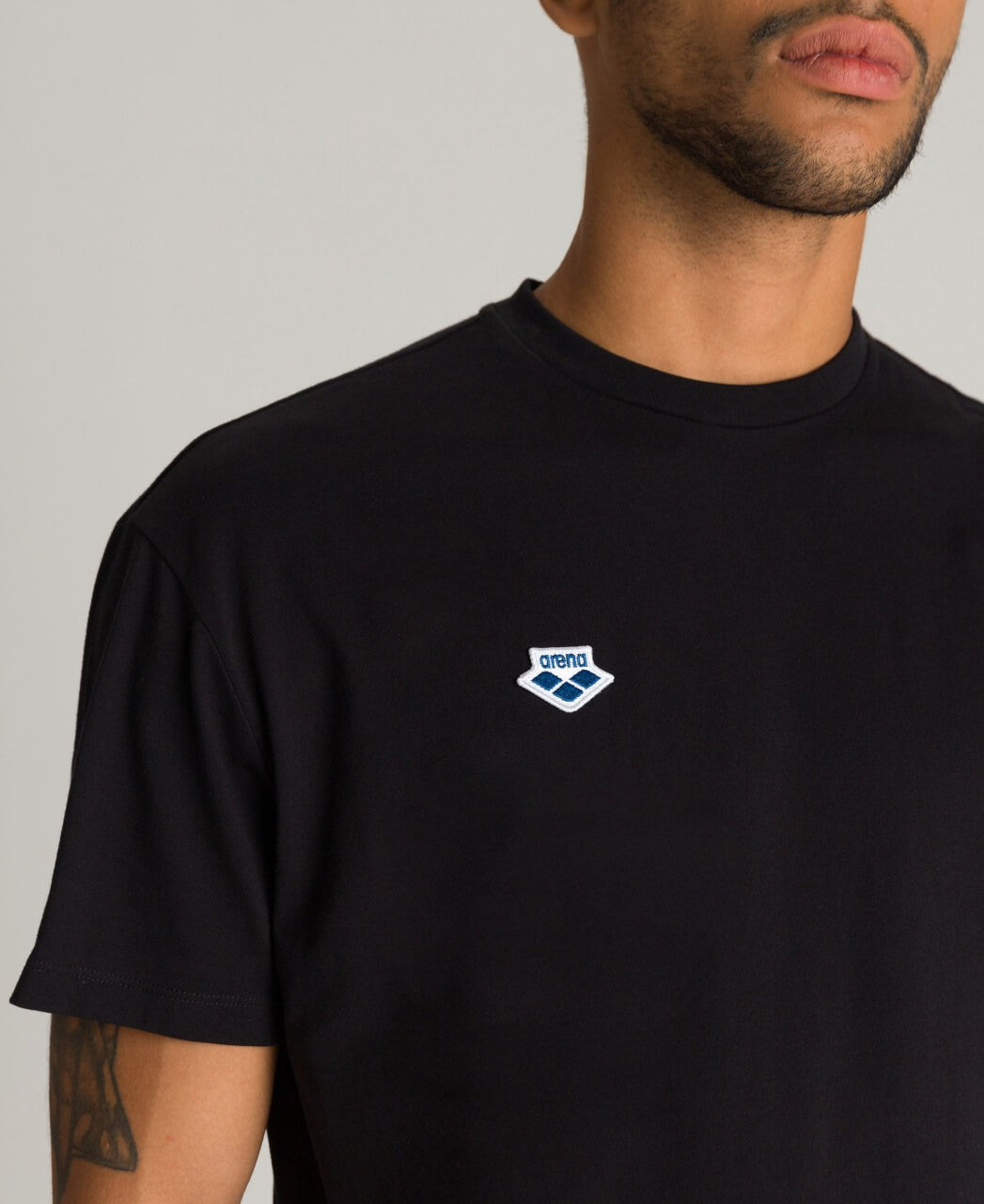 Tricou Bumbac Bărbați arena Uni T-Shirt (negru)
