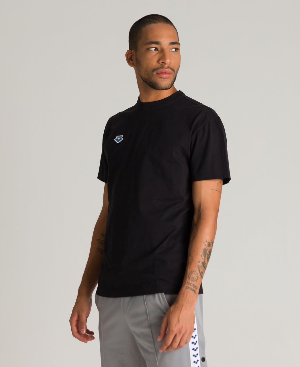 Tricou Bumbac Bărbați arena Uni T-Shirt (negru)