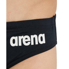 Slip Arena băieți Solid Jr. Brief (negru)