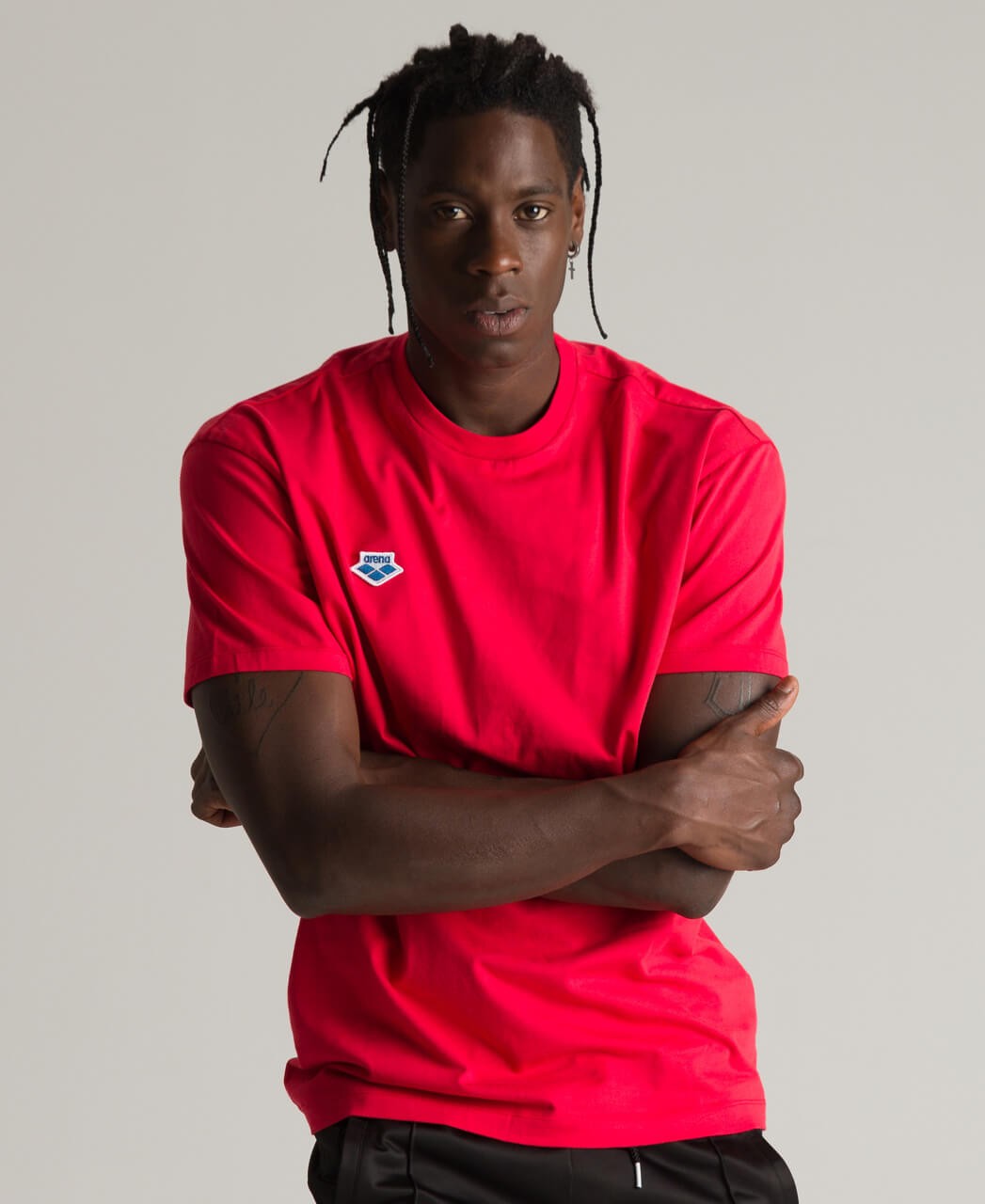 Tricou Bumbac Bărbați arena Uni T-Shirt (rosu)