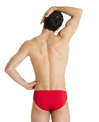 Slip Arena băieți Solid Jr. Brief (red-white)