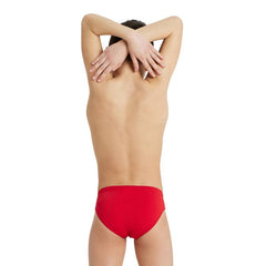 Slip Arena băieți Solid Jr. Brief (red-white)
