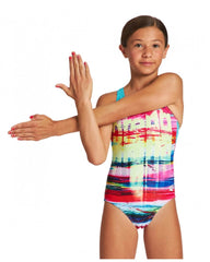 Costum înot fete Arena Jr. Swim Pro Rainbow Colors