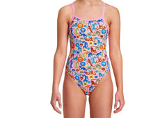 Costum înot fete Funkita Single Strap - Feline Fiesta
