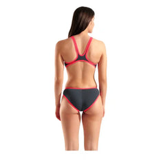 Costum de baie Femei Arena One Biglogo One Piece (Asphalt/Fluo Red)