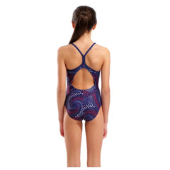 Costum de baie Fete Arena Fireflow Swimsuit Lightdrop Back
