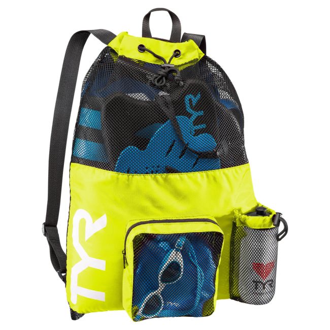 Sac echipament TYR Big Mesh Mummy Backpack (Galben)