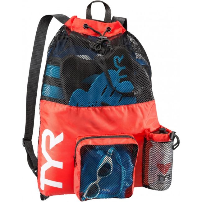 Sac echipament TYR Big Mesh Mummy Backpack (Roșu)