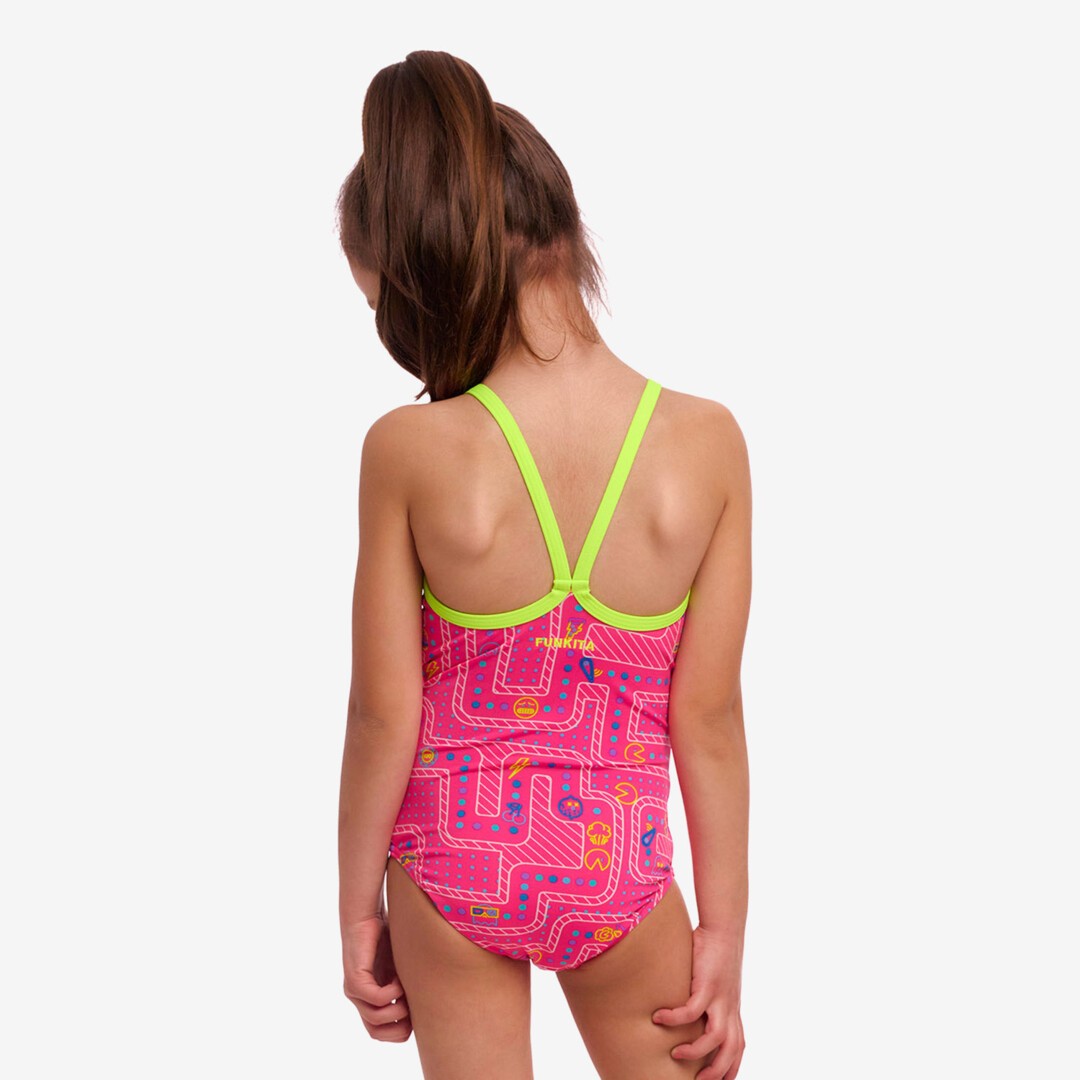 Costum înot Copii Funkita Printed One Piece - Packed Pink