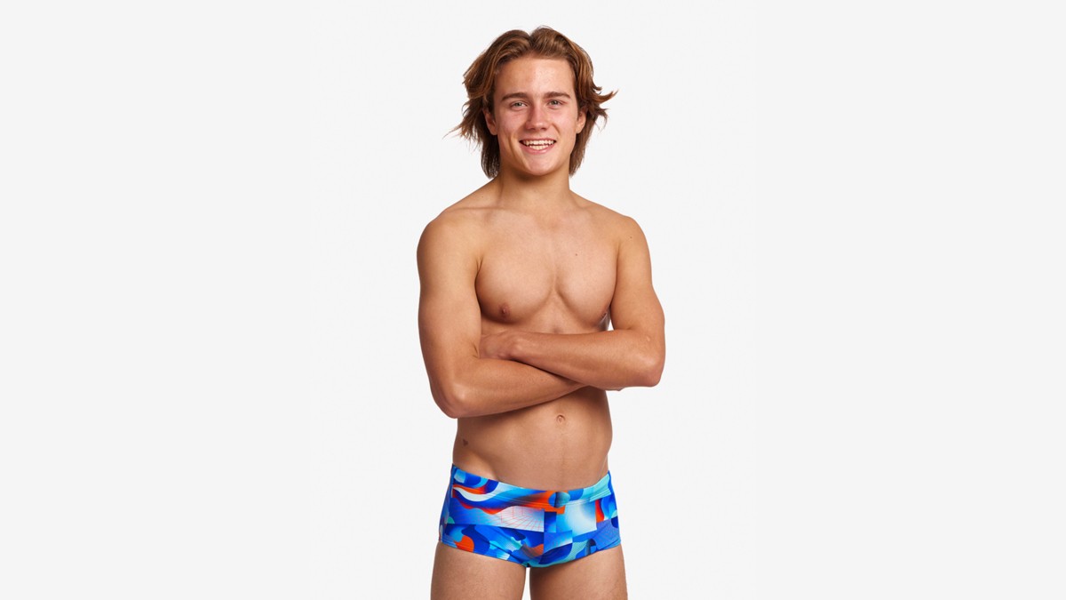 Slip băieți Funky Trunks Sidewinder - Battle Blue