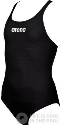 Costum de Inot de Antrenament Fete Arena Solid Swim Pro Black-White