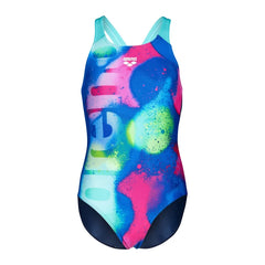 Costum înot fete Arena Spray Paint Swimsuit Pro Back