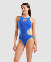 Costum înot femei Arena One Biglogo (Neon Blue/Turquoise)
