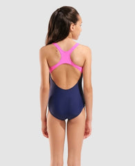 Costum înot fete Arena Kikko Swimsuit Pro (Navy/Shocking Pink)
