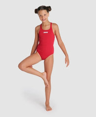 Costum înot Arena Solid Swim Pro Jr (Red-White)