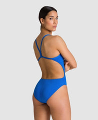 Costum înot femei Arena Team Swimsuit Challange Solid (Royal/White)