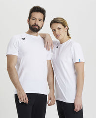 Tricou Unisex Arena 100% Bumbac T-Shirt Panel (White)