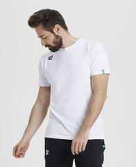 Tricou Unisex Arena 100% Bumbac T-Shirt Panel (White)