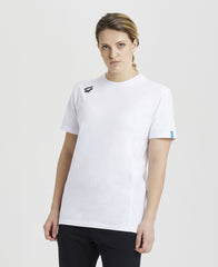 Tricou Unisex Arena 100% Bumbac T-Shirt Panel (White)