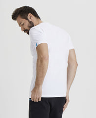 Tricou Unisex Arena 100% Bumbac T-Shirt Panel (White)