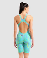 Costum competiție femei Arena Powerskin ST Next Fireflow Seaglass Openback LE