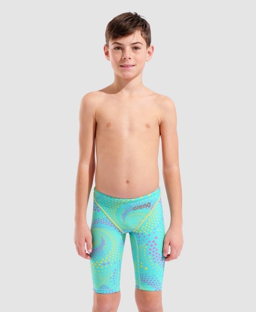 Jammer competiție băieți Arena Powerskin ST Next Fireflow Seaglass Limited Edition
