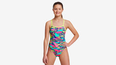 Costum înot Fete Funkita Single Strap One Piece - Bright Bergs