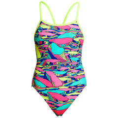 Costum înot Fete Funkita Single Strap One Piece - Bright Bergs
