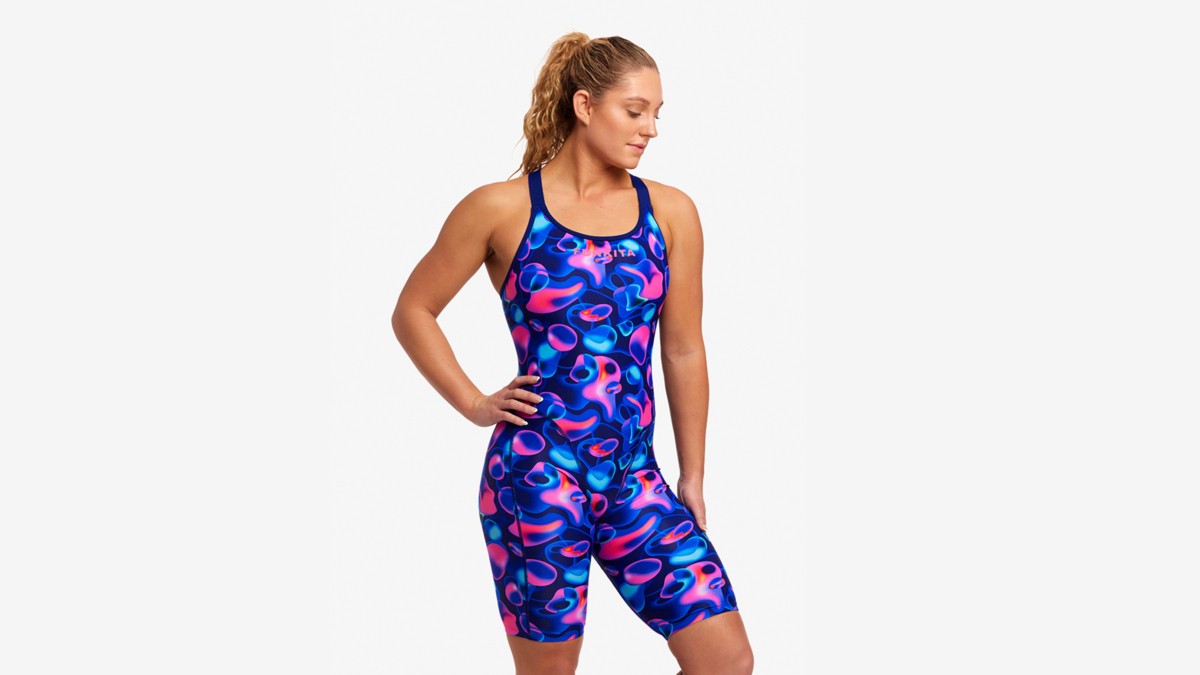 Costum înot Femei Funkita Fast Legs - Liquid Lights