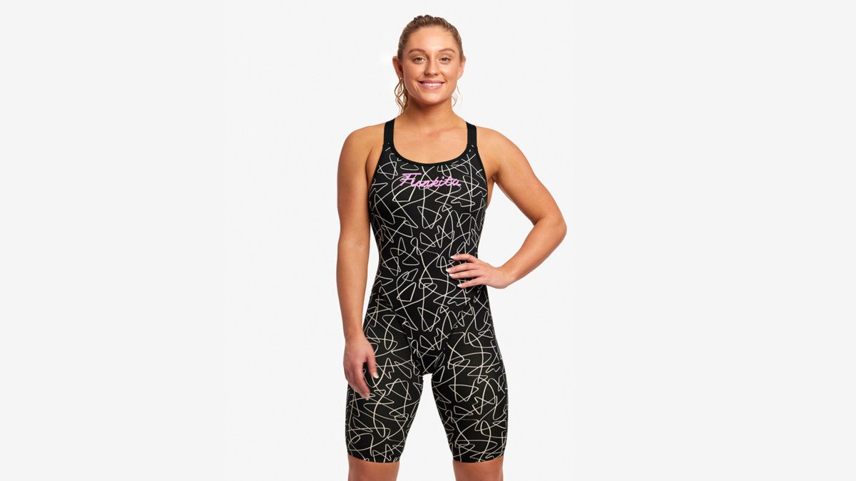Costum înot Femei Funkita Fast Legs - Texta Mess