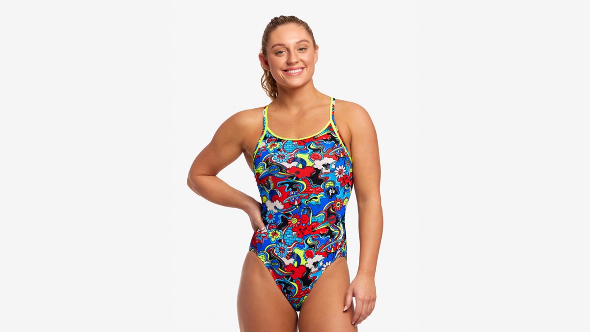 Costum înot Femei Funkita Diamond Back One Piece - Happpy Jack