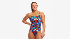 Costum înot Femei Funkita Diamond Back One Piece - Happpy Jack