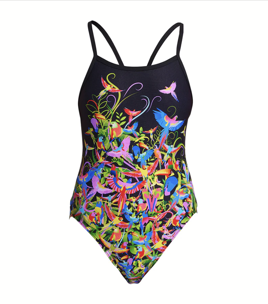 Costum înot Fete Funkita Single Strap One Piece - Macaw Magic