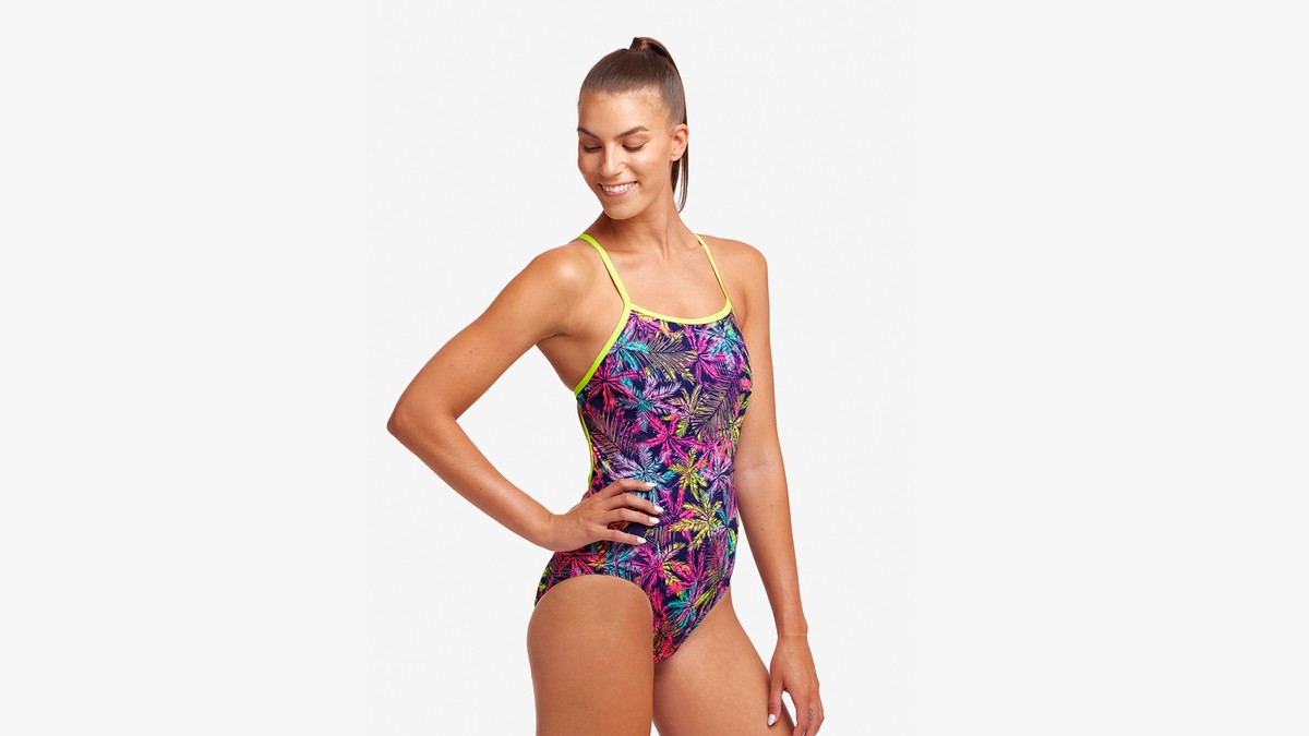 Costum înot Femei Funkita Single Strap One Piece - Palm Puppy