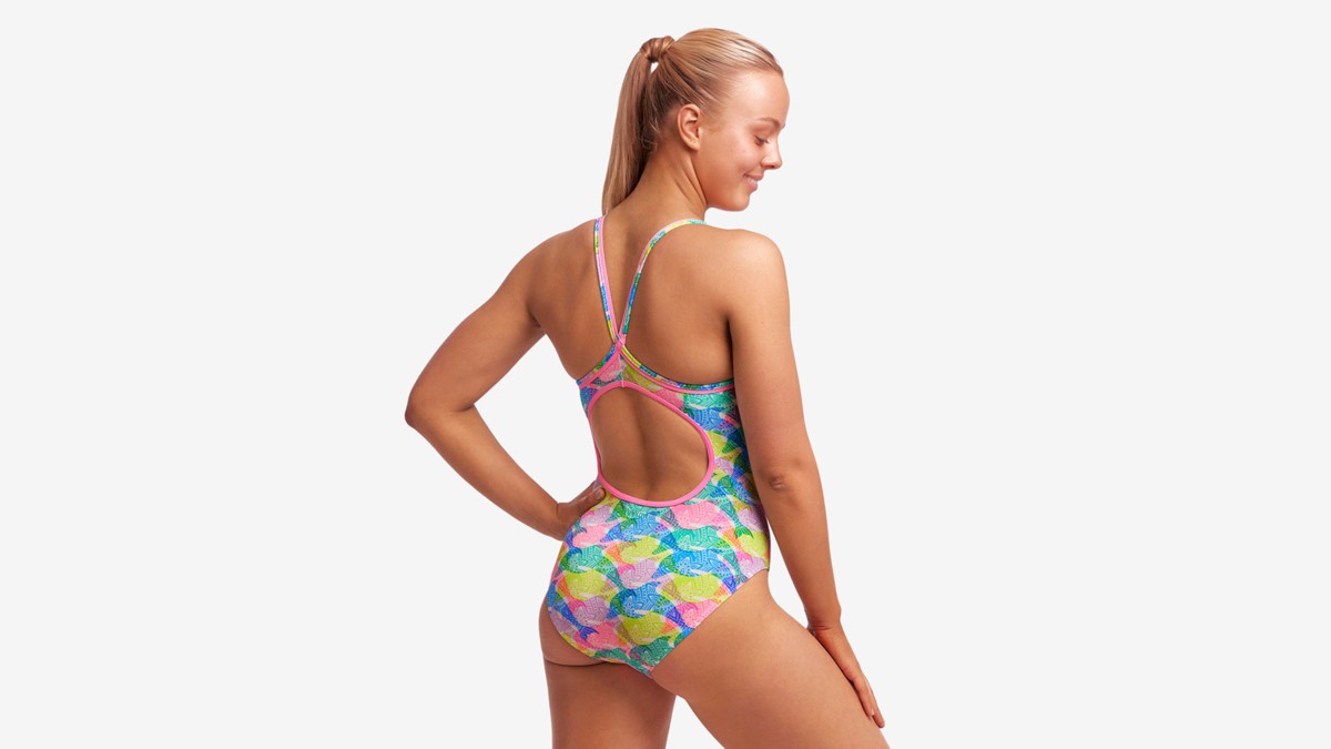 Costum înot Femei Funkita Diamond Back One Piece - Pastel Porpie