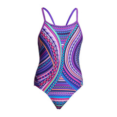 Costum înot Fete Funkita Diamond Back One Piece - Fantasy Flight