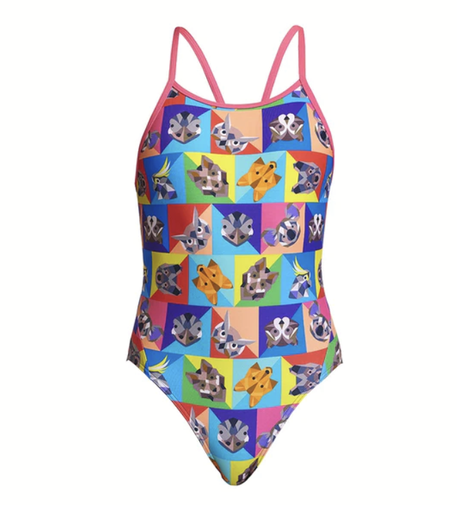 Costum înot Fete Funkita Diamond Back One Piece - Rat Pack