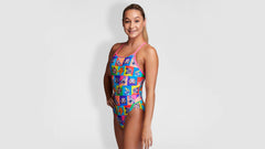 Costum înot Fete Funkita Diamond Back One Piece - Rat Pack