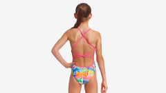 Costum înot Fete Funkita Strapped In One Piece - Poka Palm