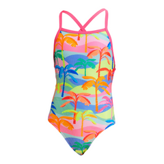 Costum înot Fete Funkita Strapped In One Piece - Poka Palm