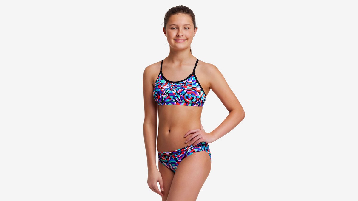 Costum înot Funkita fete Racerback Two Piece - Video Star