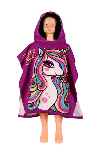 Poncho copii microfibră (59 x 61)